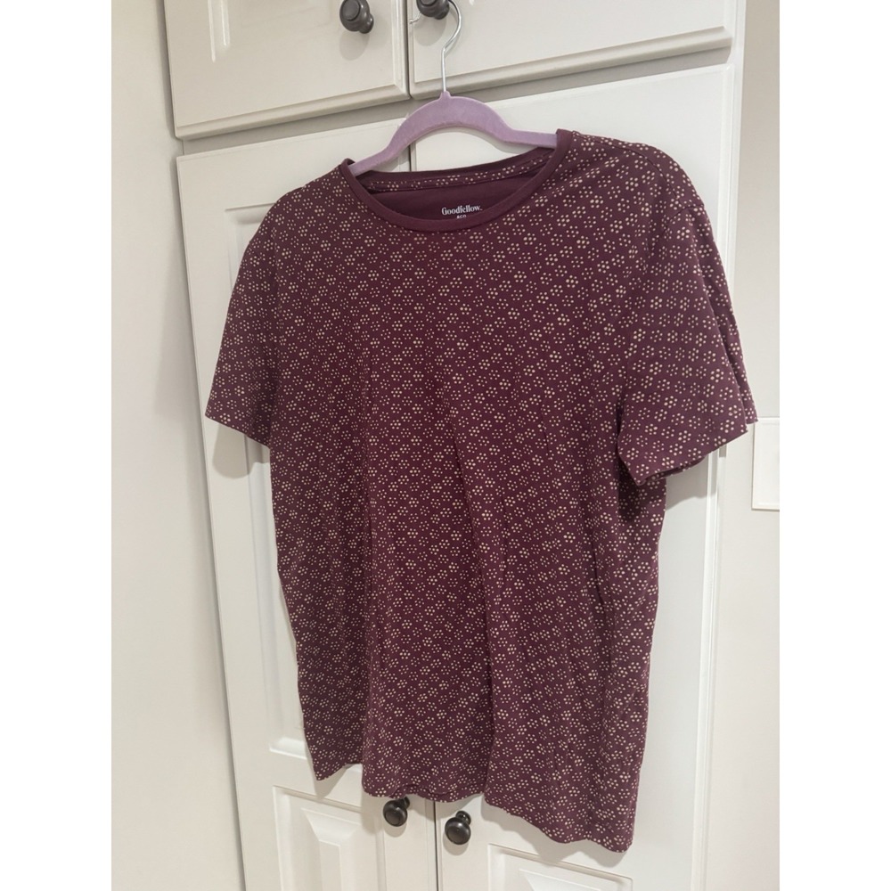 Mens‎ Goodfellow & Co Cranberry Design Shirt Medium Short Sleeve Tee